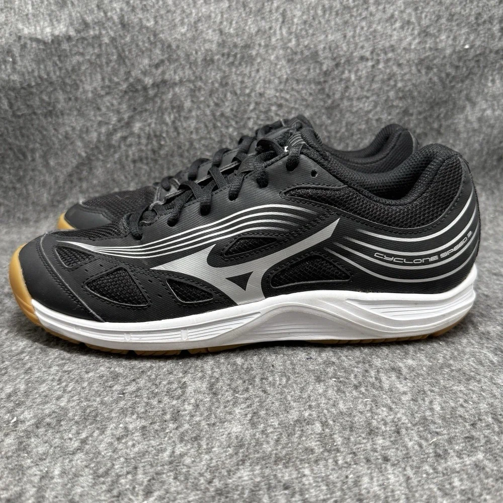 Mizuno Cyclone Speed 3 430297 Womens Size 9 Black Volleyball Shoes Gum Sole